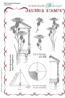 Wild Cornflower Blueprint Rubber Stamp sheet - A5